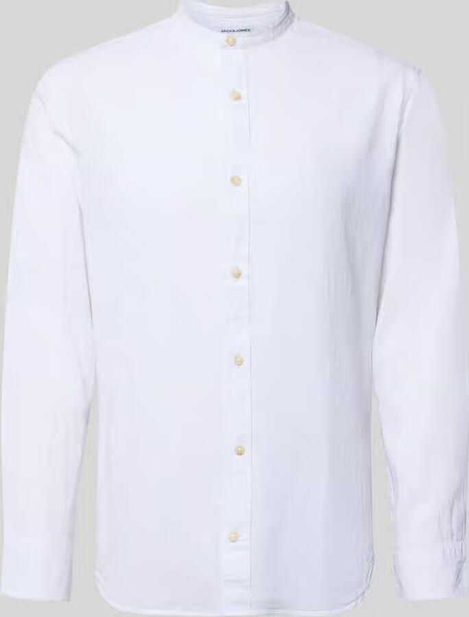 Jack & jones regular fit vrijetijdsoverhemd van mix van katoen en linnen - Foto 2