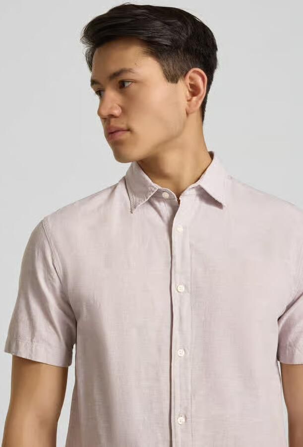 Jack & jones regular fit vrijetijdsoverhemd van mix van katoen en linnen - Foto 3