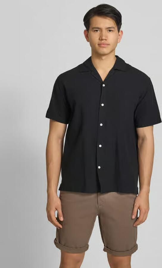 Jack & jones regular fit vrijetijdsoverhemd van mix van katoen en linnen - Foto 6