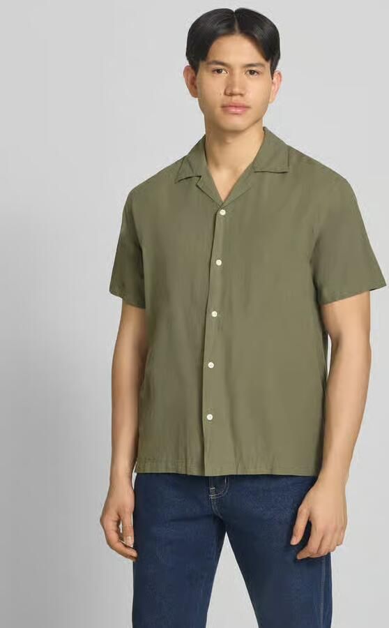 Jack & jones regular fit vrijetijdsoverhemd van mix van katoen en linnen - Foto 5
