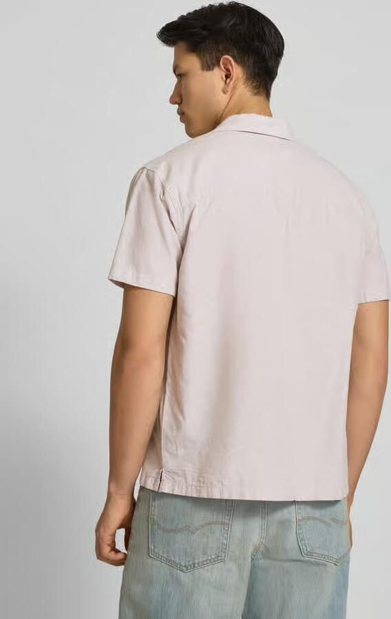 Jack & jones regular fit vrijetijdsoverhemd van mix van katoen en linnen - Foto 5