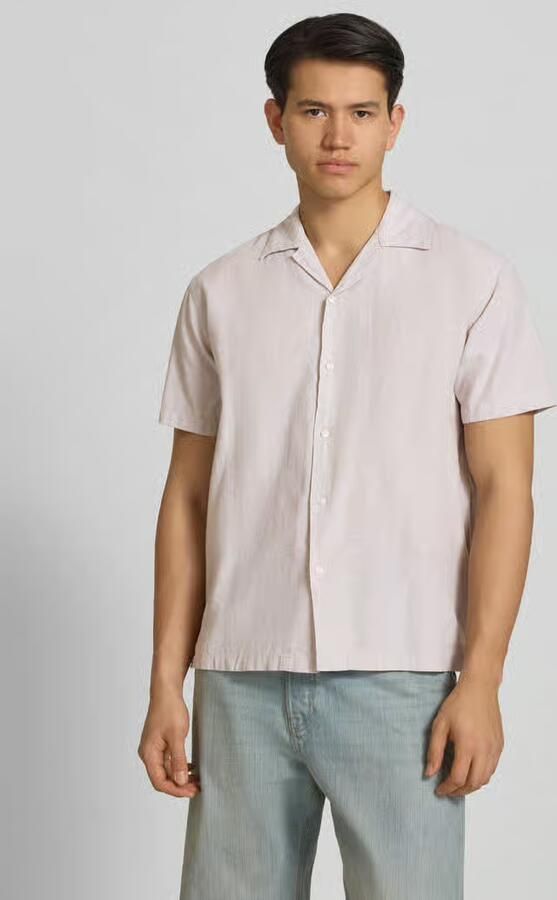 Jack & jones regular fit vrijetijdsoverhemd van mix van katoen en linnen - Foto 6