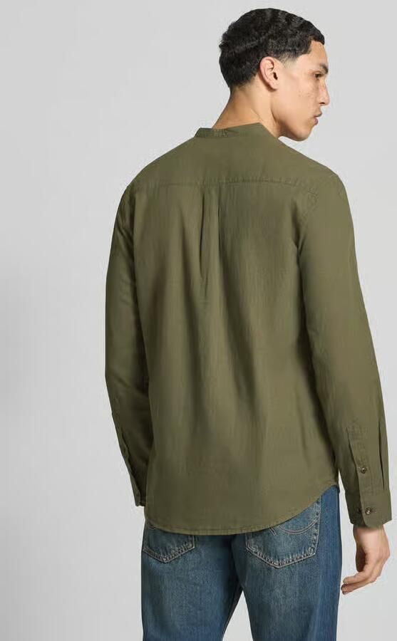 Jack & jones regular fit vrijetijdsoverhemd van mix van katoen en linnen - Foto 2