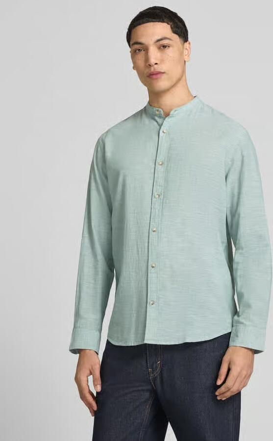 Jack & jones regular fit vrijetijdsoverhemd van mix van katoen en linnen - Foto 2