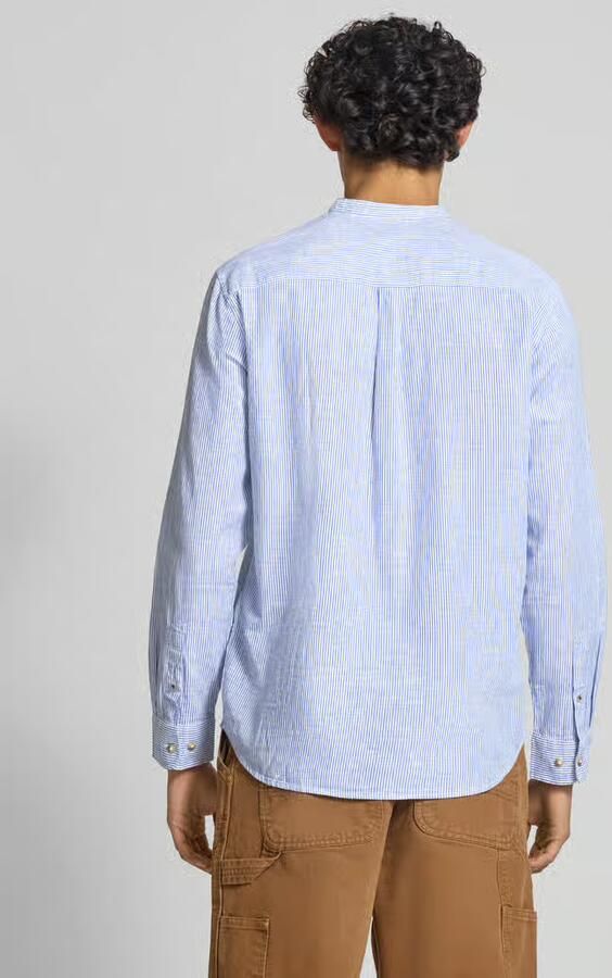 Jack & jones regular fit vrijetijdsoverhemd van mix van katoen en linnen - Foto 3