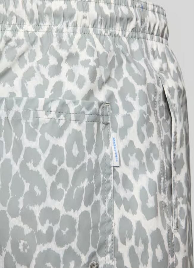 Jack & jones regular fit zwembroek met all-over dierenprint model 'Maui'