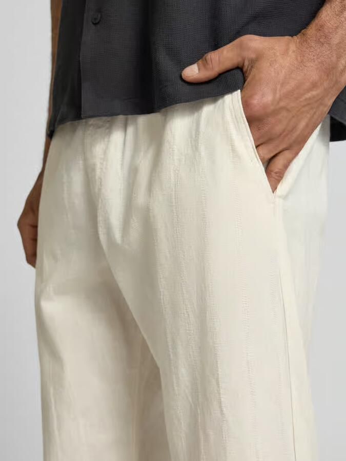 Jack & jones relaxed fit broek van mix van katoen en linnen model 'KANE'