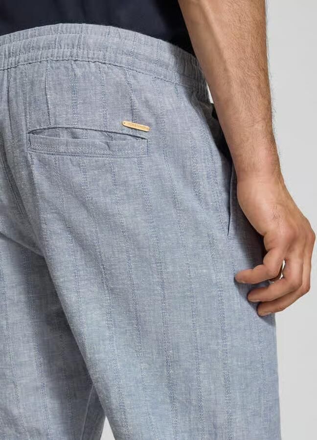 Jack & jones relaxed fit broek van mix van katoen en linnen model 'KANE' - Foto 2