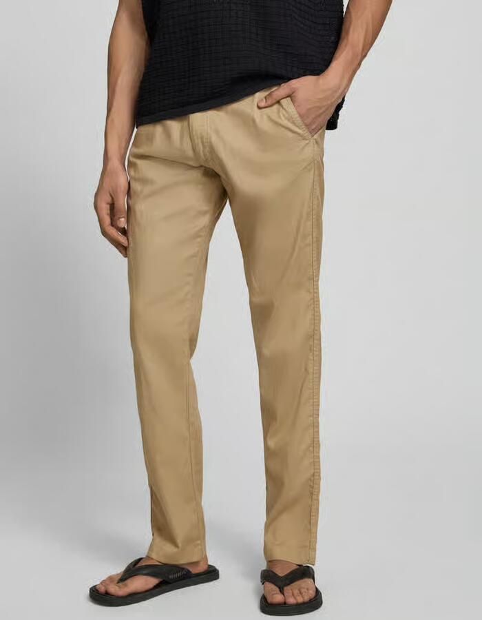 Jack & jones relaxed fit broek van mix van katoen en linnen model 'KANE' - Foto 2