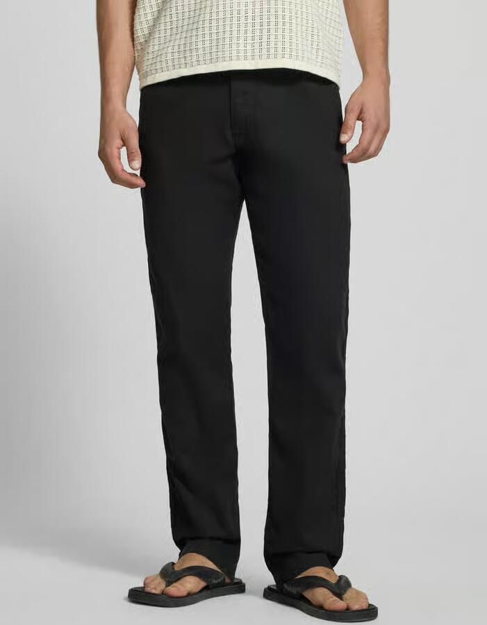 Jack & jones relaxed fit broek van mix van katoen en linnen model 'KANE' - Foto 4