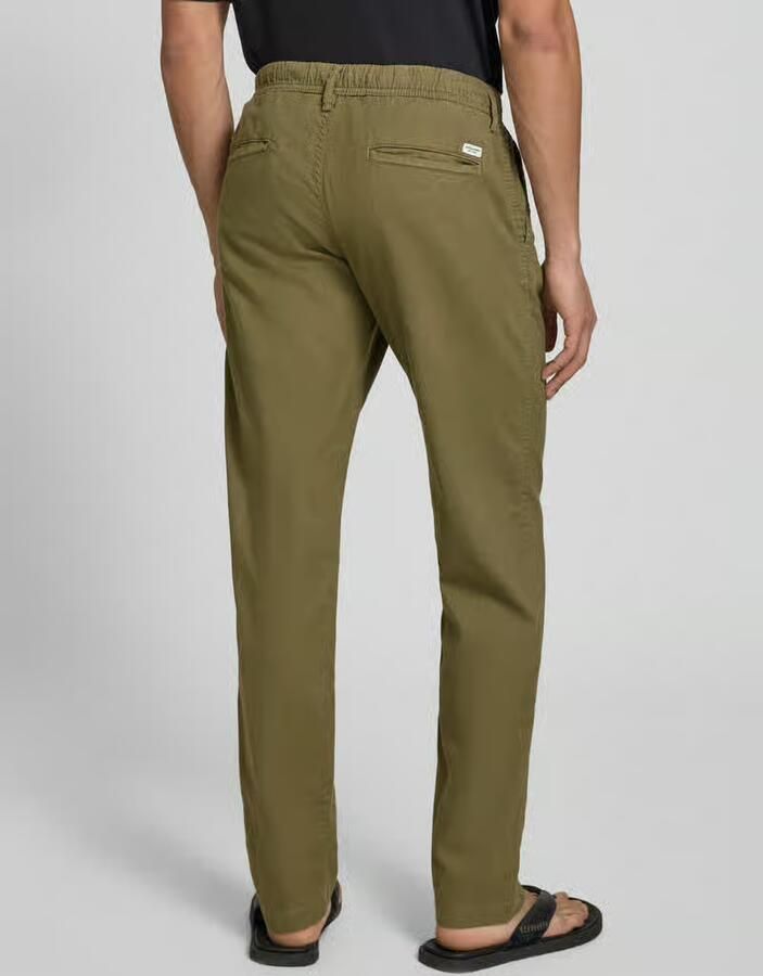 JACK & JONES PANTS STUDIO JPSTKANE relaxed casual broek met linnen groen - Foto 4
