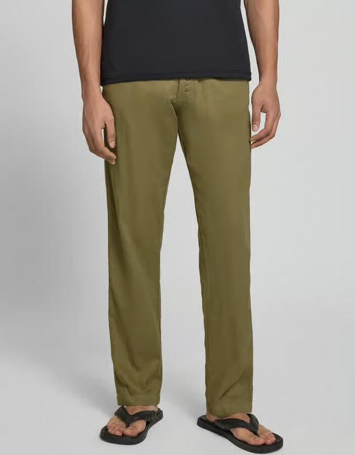 JACK & JONES PANTS STUDIO JPSTKANE relaxed casual broek met linnen groen - Foto 5