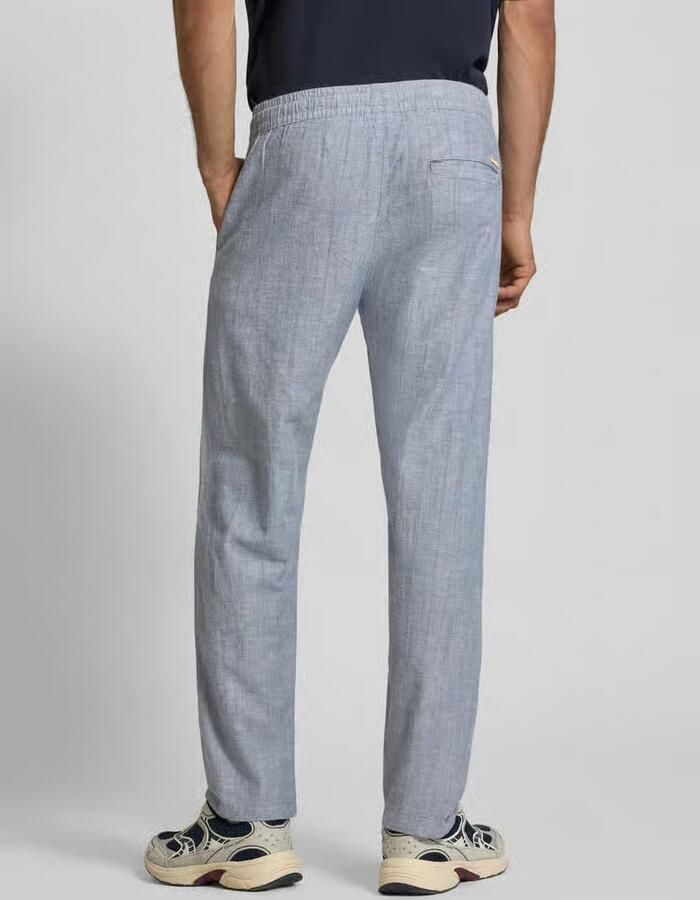 Jack & jones relaxed fit broek van mix van katoen en linnen model 'KANE' - Foto 2