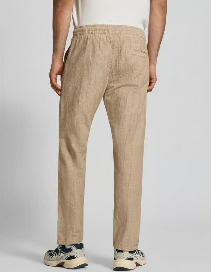 Jack & jones relaxed fit broek van mix van katoen en linnen model 'KANE'