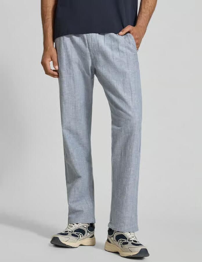 Jack & jones relaxed fit broek van mix van katoen en linnen model 'KANE' - Foto 3