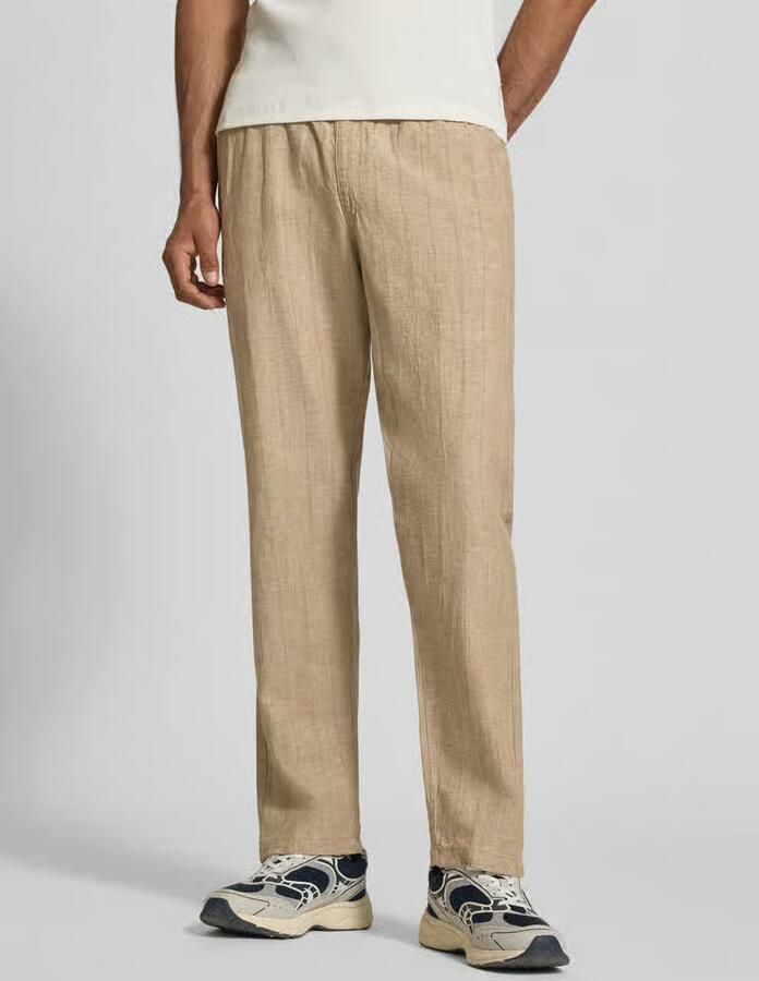 Jack & jones relaxed fit broek van mix van katoen en linnen model 'KANE' - Foto 2