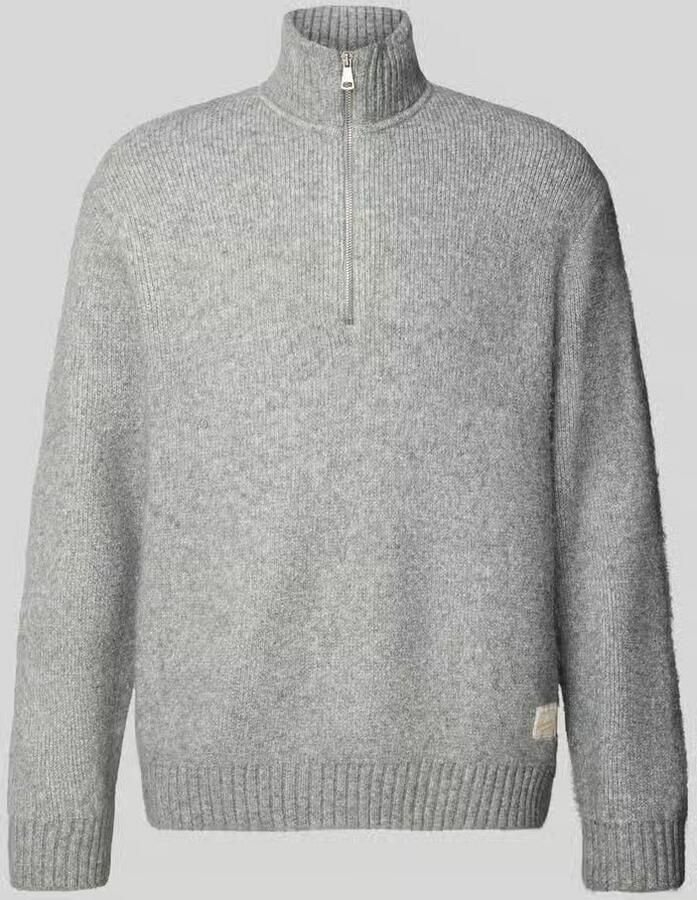Jack & jones relaxed fit gebreide trui van elastische wolmix
