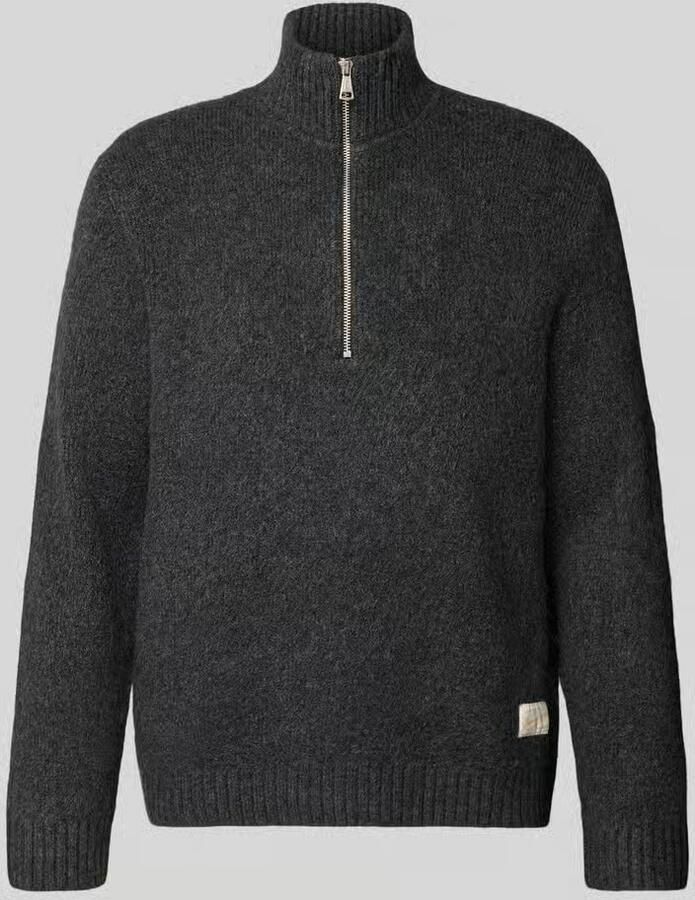 Jack & jones relaxed fit gebreide trui van elastische wolmix