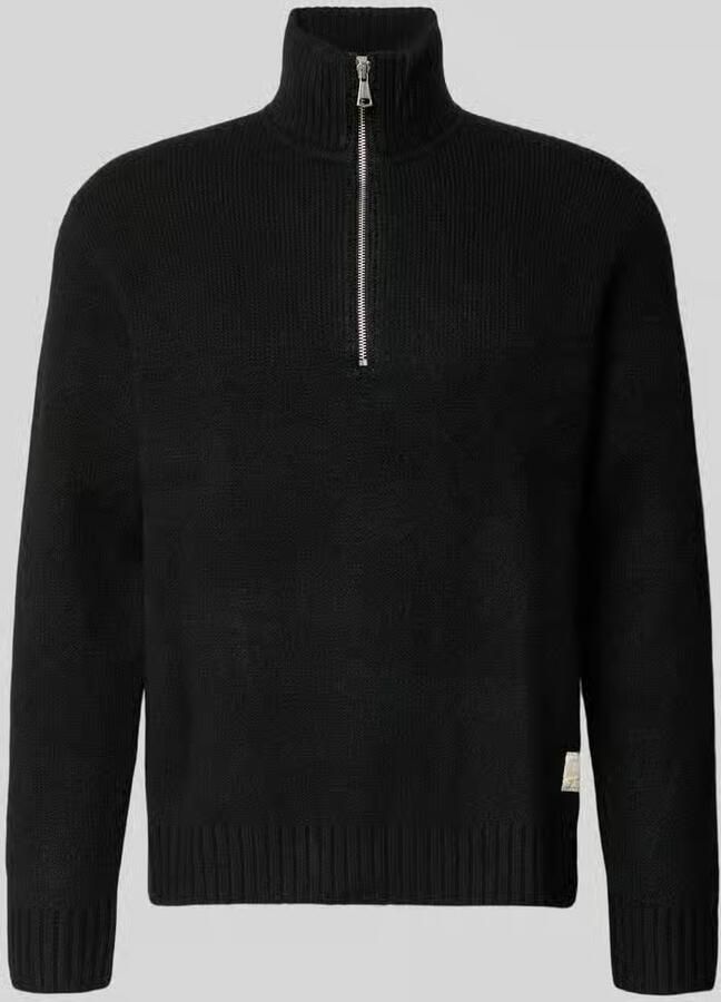 Jack & jones relaxed fit gebreide trui van elastische wolmix