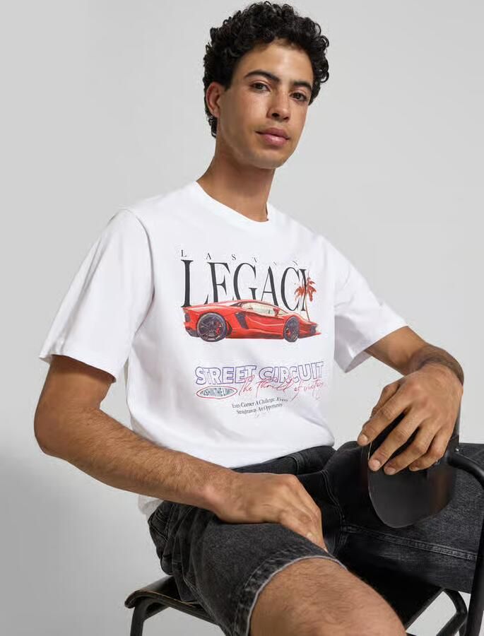 Jack & jones relaxed fit T-shirt met statementprint model 'Photo'