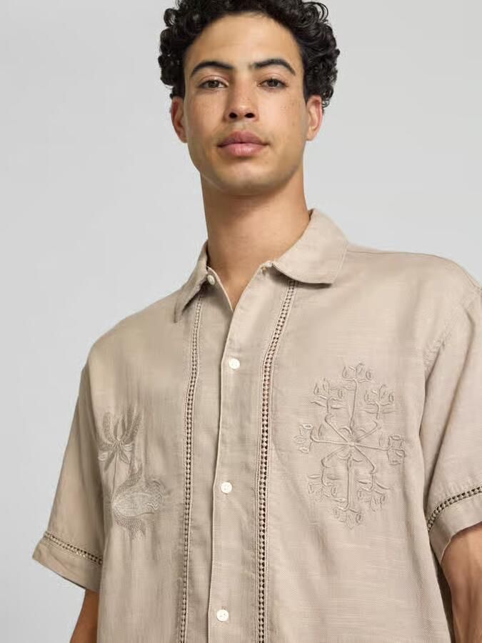 Jack & jones relaxed fit vrijetijdsoverhemd van lyocellmix model 'Menton'