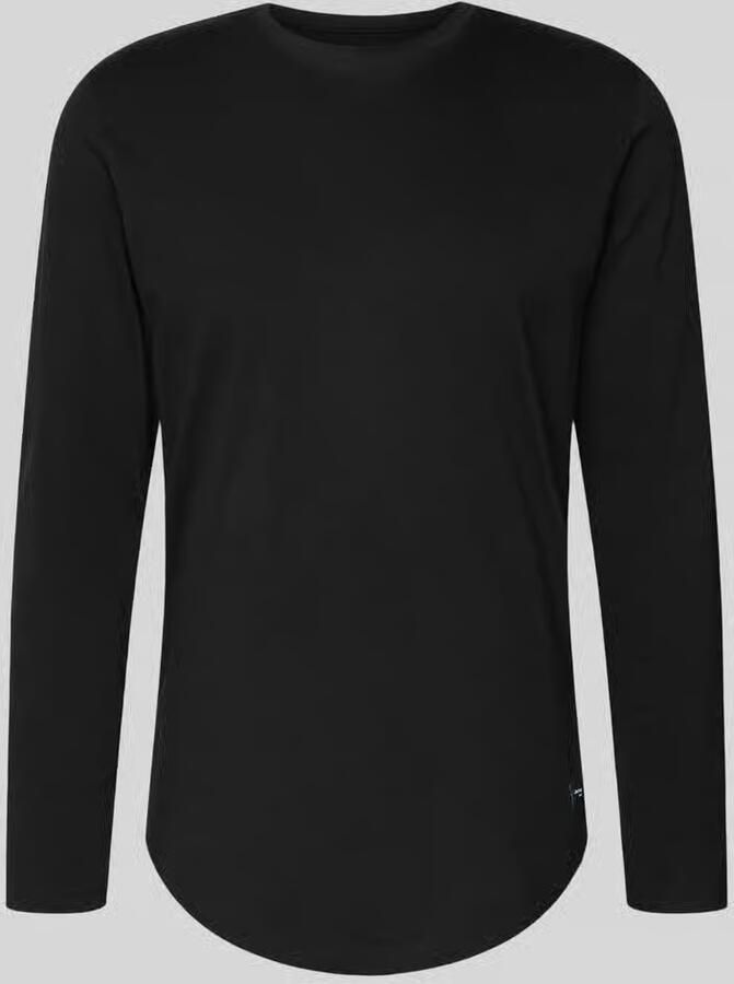 JACK & JONES ESSENTIALS regular fit longsleeve JJENOA van katoen zwart - Foto 3