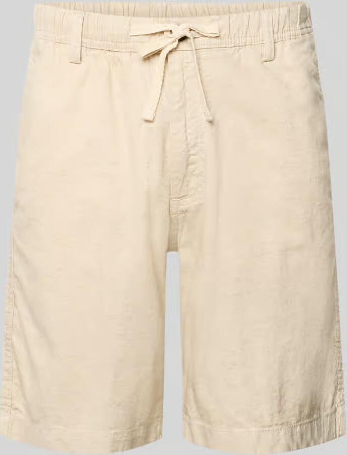 JACK & JONES PANTS STUDIO JPSTJAIDEN relaxed casual short met linnen beige - Foto 3