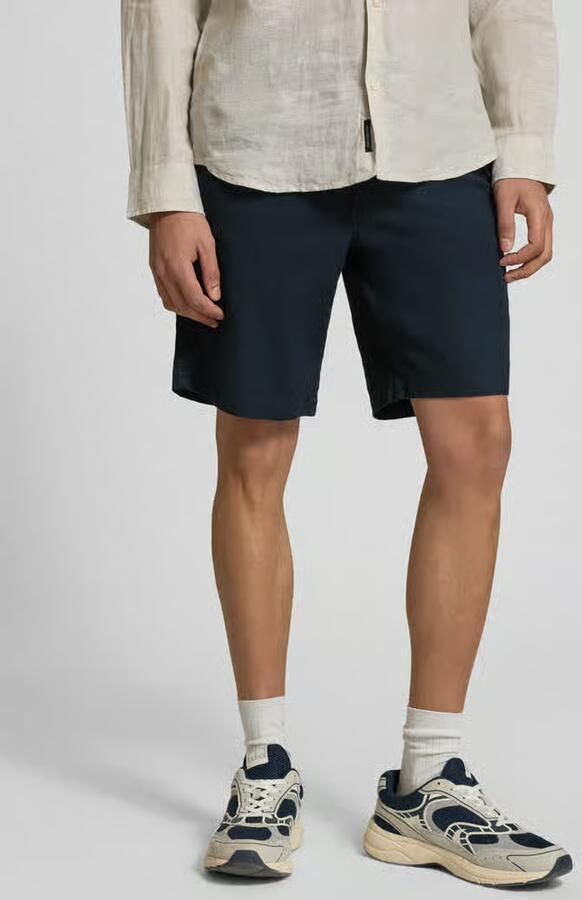 JACK & JONES PANTS STUDIO JPSTJAIDEN relaxed casual short met linnen donkerblauw - Foto 7