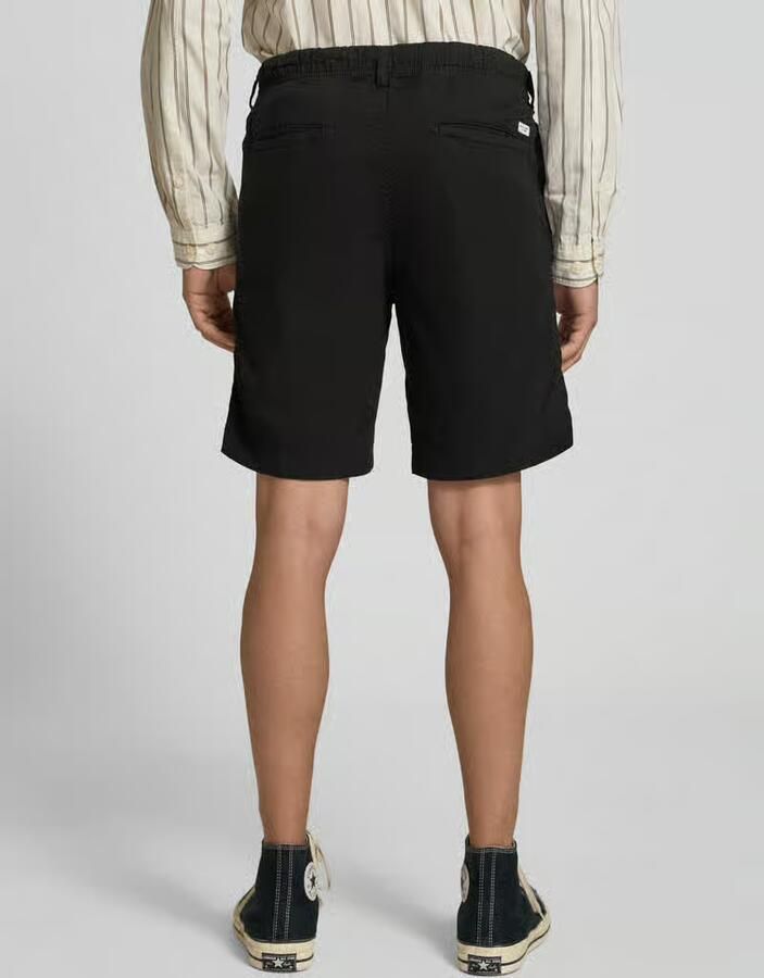JACK & JONES PANTS STUDIO JPSTJAIDEN relaxed casual short met linnen zwart - Foto 4