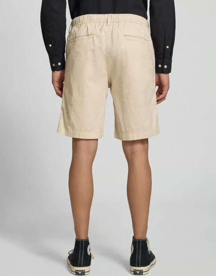 JACK & JONES PANTS STUDIO JPSTJAIDEN relaxed casual short met linnen beige - Foto 3