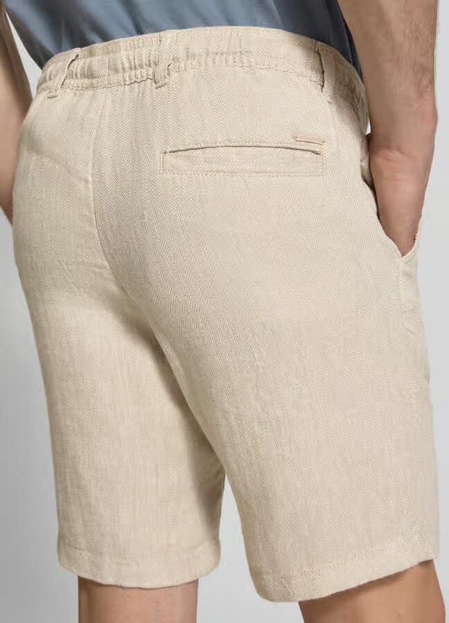 JACK & JONES PANTS STUDIO JPSTACE tapered chino short met linnen beige - Foto 5