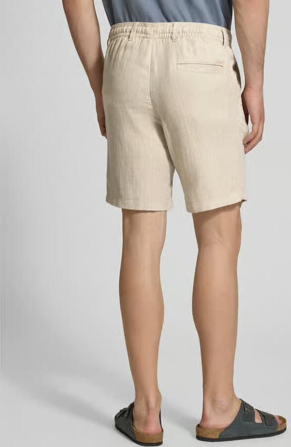 JACK & JONES PANTS STUDIO JPSTACE tapered chino short met linnen beige - Foto 6
