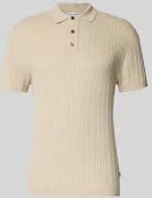 Jack & jones slim fit gebreid poloshirt met kabelpatroon model 'EMIL'