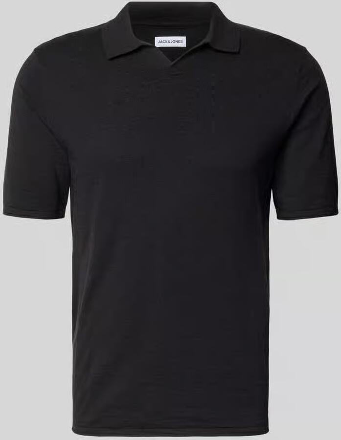 Jack & jones Slim fit poloshirt in gebreide look model 'Kane'