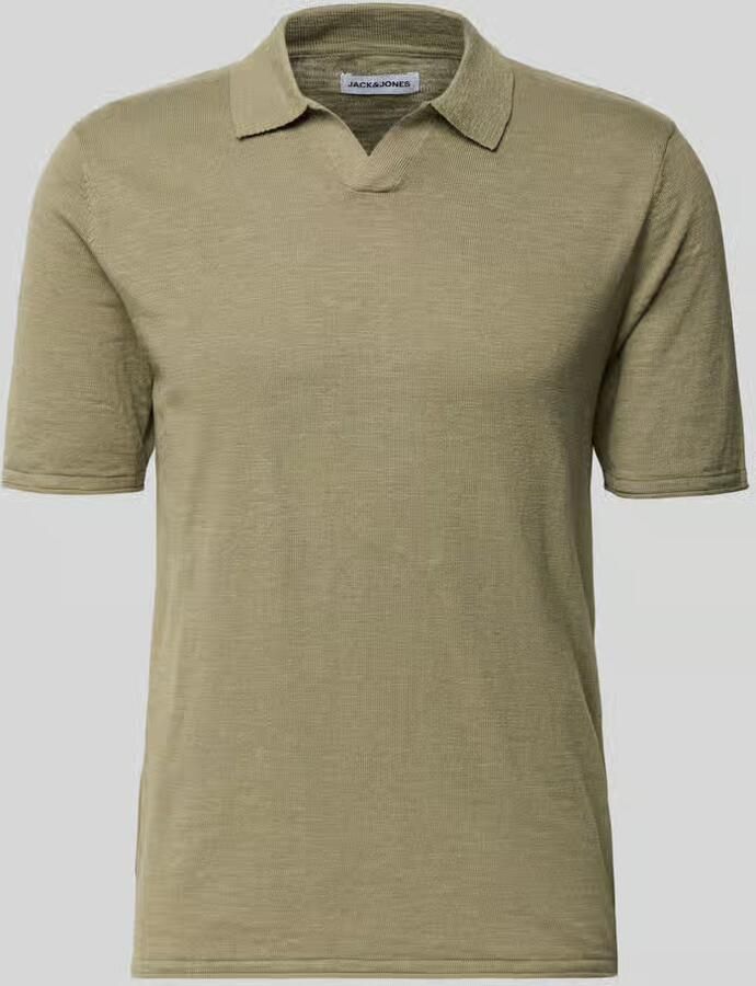 Jack & jones Slim fit poloshirt in gebreide look model 'Kane'