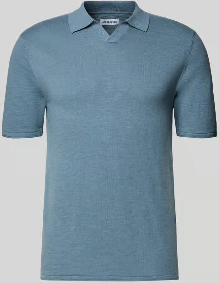 Jack & jones Slim fit poloshirt in gebreide look model 'Kane'