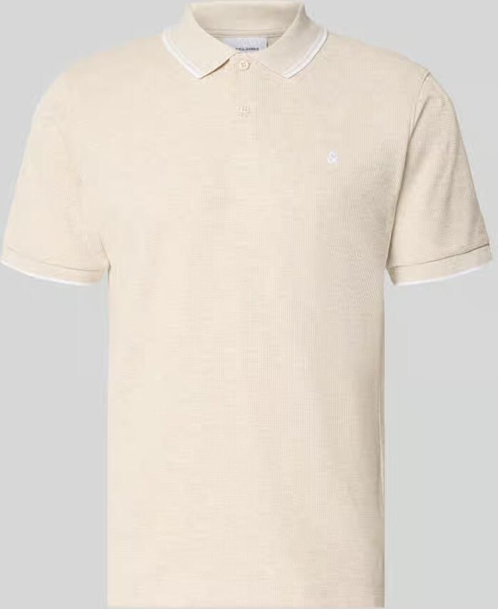 Jack & jones Slim Fit poloshirt met labelstitching model 'AUSTIN' - Foto 4