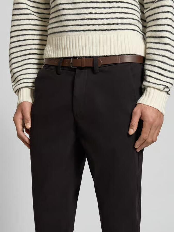 Jack & jones Slim fit stoffen broek met afneembare riem model 'Marco' - Foto 2