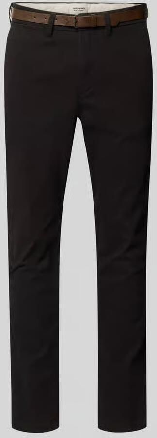 Jack & jones Slim fit stoffen broek met afneembare riem model 'Marco'