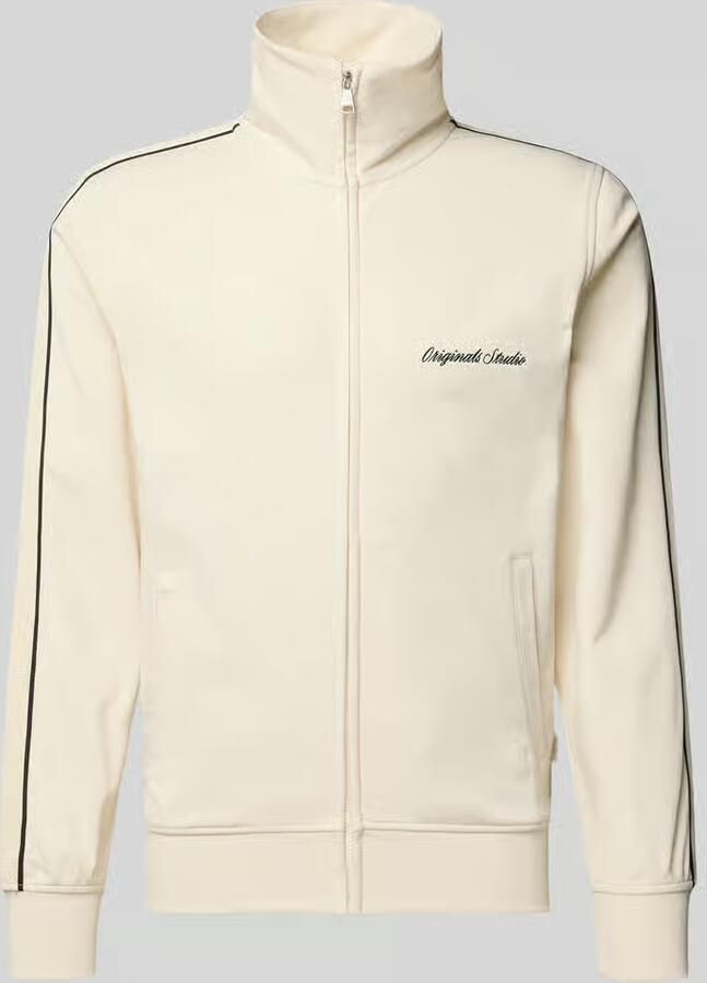 Jack & jones Slim fit sweatjack met gestikt logo model 'Niagara'
