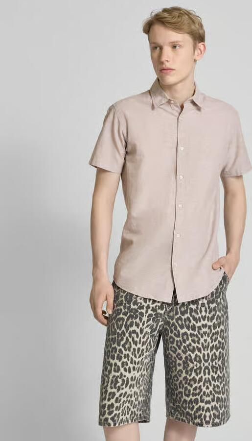 Jack & jones Slim fit vrijetijdsoverhemd met 1 2-mouwen model 'BREEZE' - Foto 5