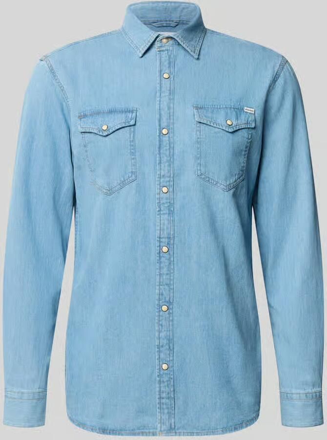 Jack & jones Slim fit vrijetijdsoverhemd met kentkraag model 'ESHERIDAN'' - Foto 4