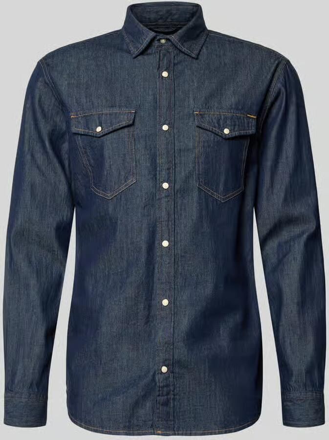 Jack & jones Slim fit vrijetijdsoverhemd met kentkraag model 'ESHERIDAN'' - Foto 4