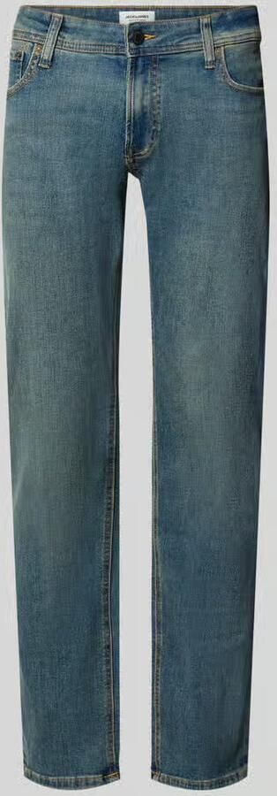 JACK & JONES JEANS INTELLIGENCE JJIGLENN JJORIGINAL slim fit jeans blauw - Foto 4