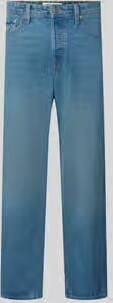 Jack & jones straight fit jeans van pure katoen model 'Alex'