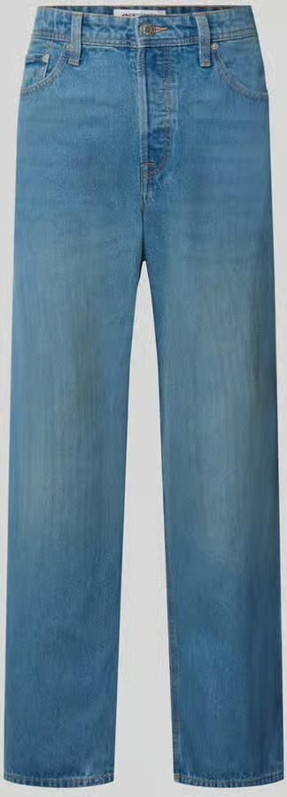 Jack & jones straight fit jeans van pure katoen model 'Alex'