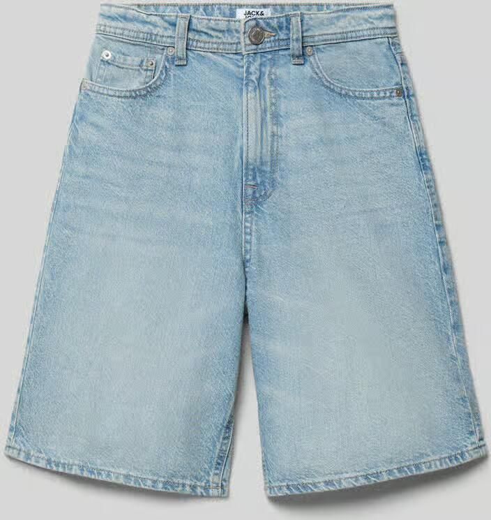 Jack & jones straight fit short met logopatch model 'Iron' - Foto 4