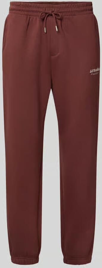 Jack & jones straight fit sweatpants van katoenmix model 'Kane'