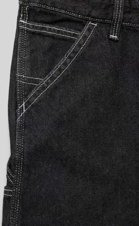 Jack & jones JUNIOR loose fit jeans JJIALEX JJCARPENTER black denim Zwart 128 - Foto 2