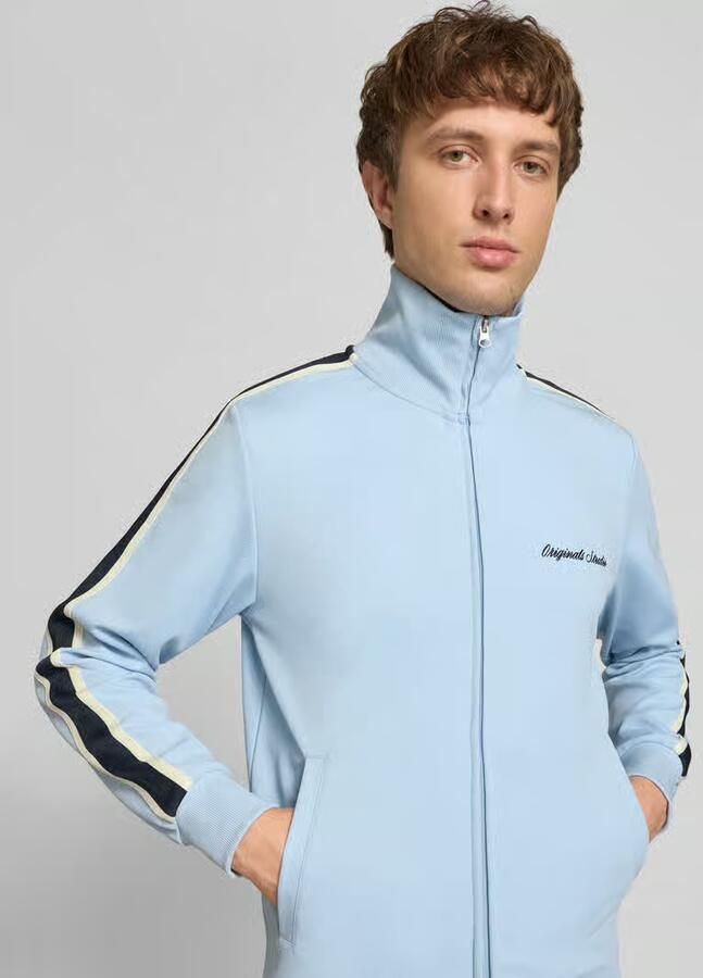 Jack & jones sweatjack met opstaande kraag model 'COTEDAZUR'